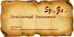 Szalisznyó Zsuzsanna névjegykártya